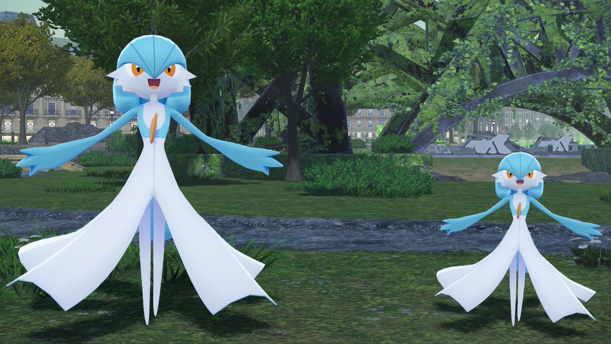 XSサイズの色違いサーナイトGETしたのでオヤブンと比較してみました