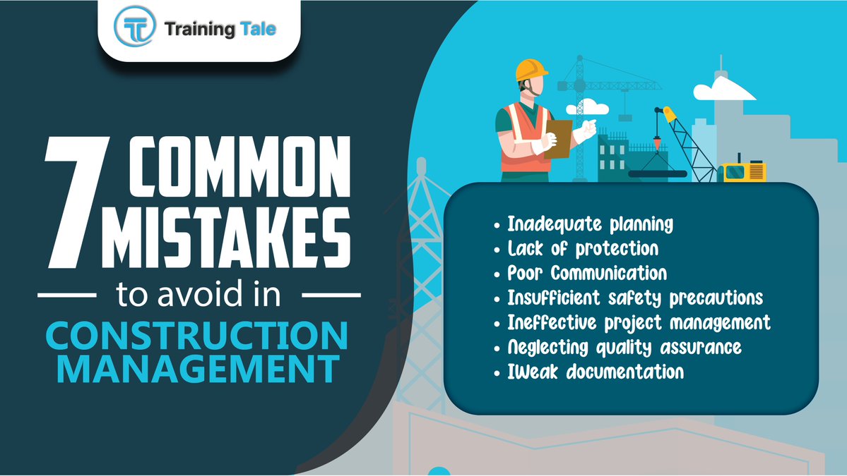 trainingtale's tweet image. Avoid costly construction mistakes.
Poor planning, weak budgeting &amp;amp; miscommunication slow projects down.

Learn to manage projects like a pro with our Construction Management Course.

#ConstructionManagement #BuildSmart #ProjectManagement