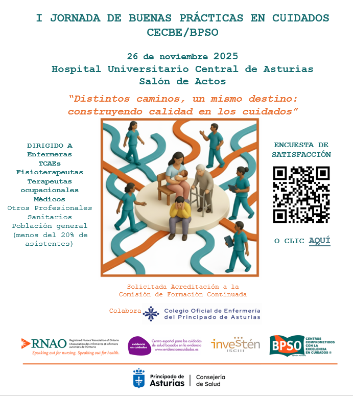 CCR_BPSOAst's tweet photo. 📅 Nos vemos mañana.
 📍 Lugar: Salón de Actos Hospital Universitario Central de Asturias (Oviedo)
🕣 8:30 a 🕒 15:00
@CECBE_JBI
@Investenisciii
@RNAO @astursalud https://t.co/jzptG6VLdJ