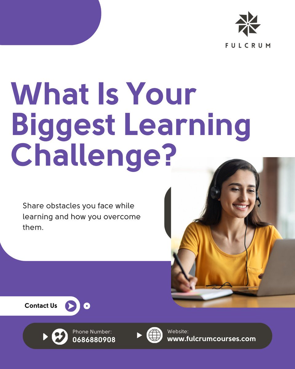 fulcrumcourses's tweet image. What’s your learning challenge? 📚✨

Overcome obstacles, gain skills, and grow with Fulcrumcourses.com #LearningChallenge #SkillDevelopment #OnlineCourses #FulcrumCourses #ProfessionalGrowth #CareerDevelopment #KnowledgeIsPower