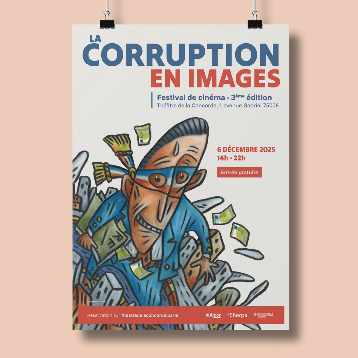 🎬Le festival de cinéma La Corruption en Images
👉Anticor, Sherpa et Transparency International se réunissent pour créer le débat autour de la corruption avec 3 films internationaux et de nombreux intervenants
📅6 déc. 2025, 14h-22h
📍Théâtre de la Concorde, Paris
#AnticorPropose