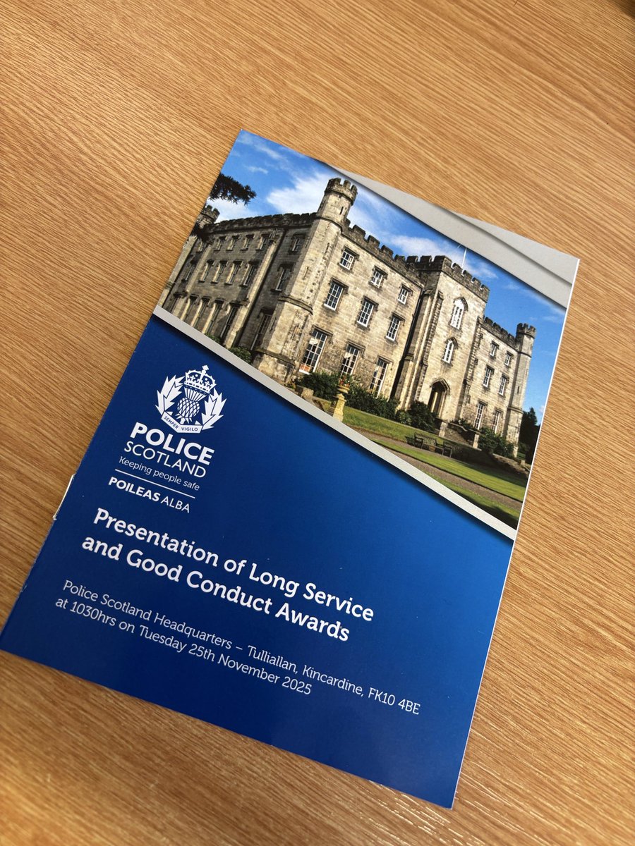 Attended today’s Long Service and Good Conduct Awards at Tulliallan. DCC Connors presented 20 yrs Service and good conduct medals to DC Sonia Ross and Detective Superintendent Craig Riddell from <a href="/PSOSDandG/">Police Scotland Dumfries & Galloway</a>. Was delighted to meet them and their families on this important day.