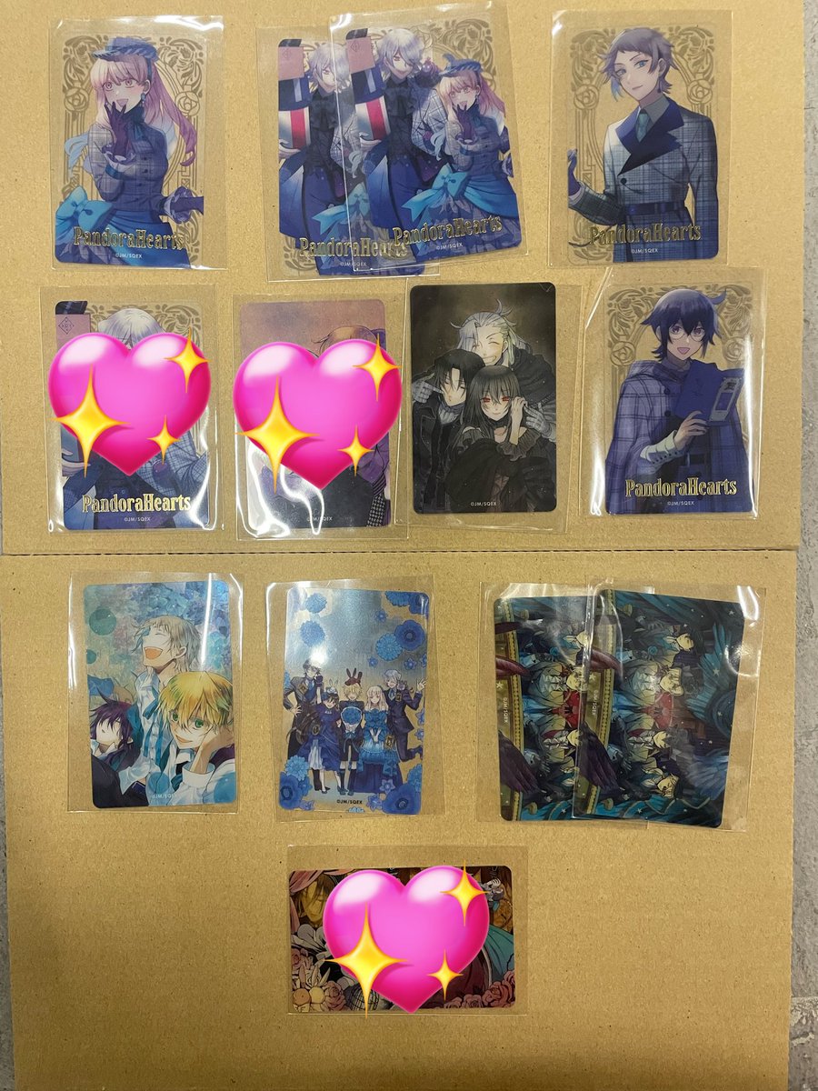 パンドラハーツ クリアファイル 16枚セット 交換】PandoraHearts パンドラハーツ パンヴァニ クリアカード POP UP