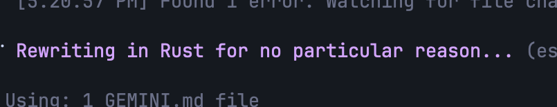 gemini-cli is ragebaiting 😂
(refactoring some TS code only)