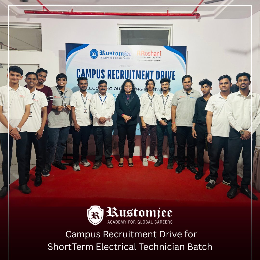 ragcmumbai's tweet photo. We’re thrilled to share that the Placement Drive for our Short-Term Electrical Technician students, in collaboration with RR Roshni, was successfully conducted today at RAGC Thane! 🎓✨ https://t.co/q1djayL5Zy