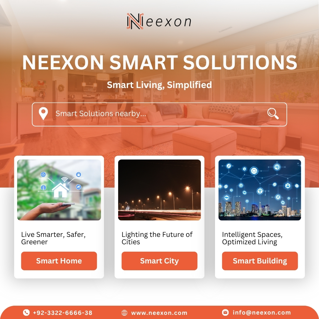 NeexonSmart's tweet image. Neexon creates #smartsolutions for homes, buildings &amp;amp; cities for easier, safer &amp;amp; more sustainable living.

Contact:
🌐 neexon.com
📞 +92-3322-6666-38

#Neexon #SmartHome #HomeAutomation #SmartBuilding #SmartCity #IoT #TechInPakistan #EnergyEfficiency #HomeSecurity