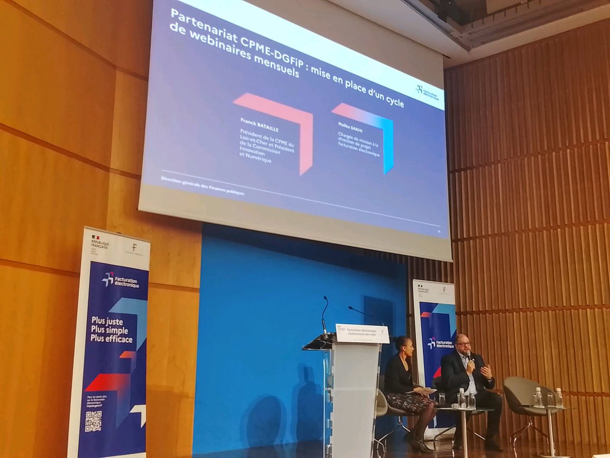 Communauté des relais de la facturation électronique 

La <a href="/dgfip_officiel/">Direction générale des Finances publiques</a> met en lumière le cycle mensuel de webinaires de la CPME. Un travail commun pour accompagner les TPE-PME avec des réponses claires, pédagogiques et opérationnelles chaque mois.