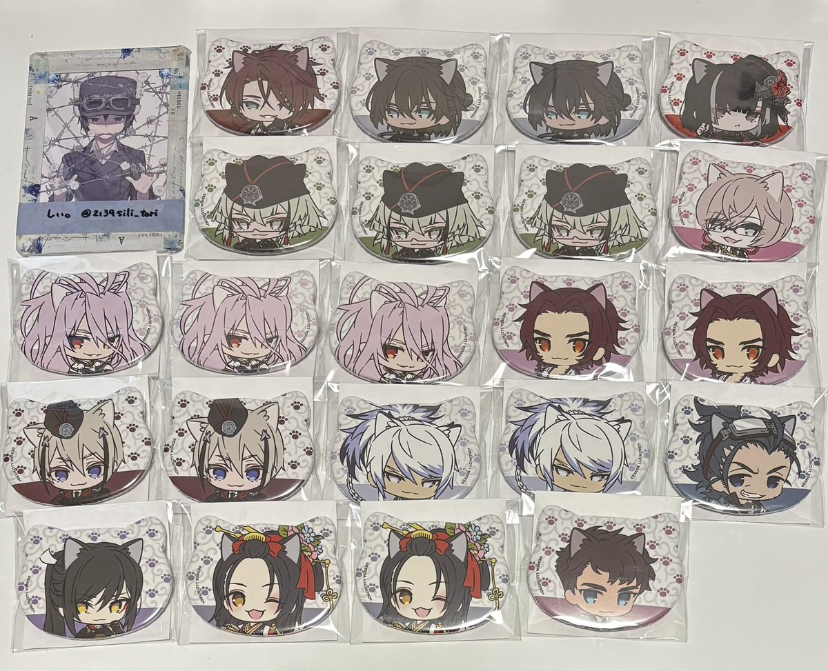 刀剣乱舞 刀猫男士 猫耳缶バッジコレクション第十二弾 雲次