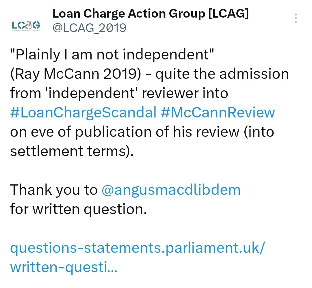📣📣Bombshell revelation on eve of publication of #McCannReview into #LoanChargeScandal...
... REVIEWER said (2019) "Plainly I am not independent"!!📣📣

x.com/LCAG_2019/stat…