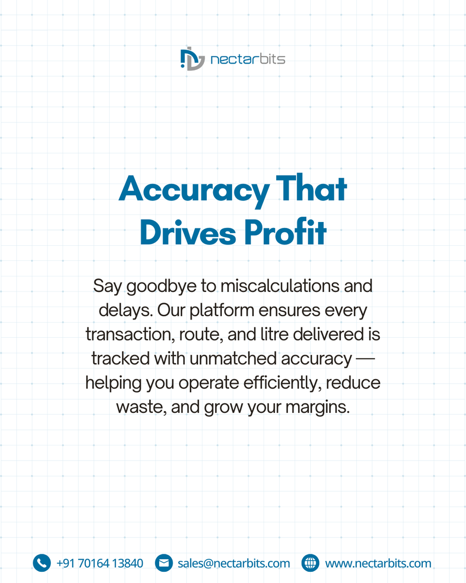 nectarbits's tweet image. Automate your fuel logistics — track, deliver, and bill with unmatched accuracy and speed. ⛽⚙️
#FuelDeliverySolution #FleetTracking #LogisticsApp #OnDemandFuel #Nectarbits