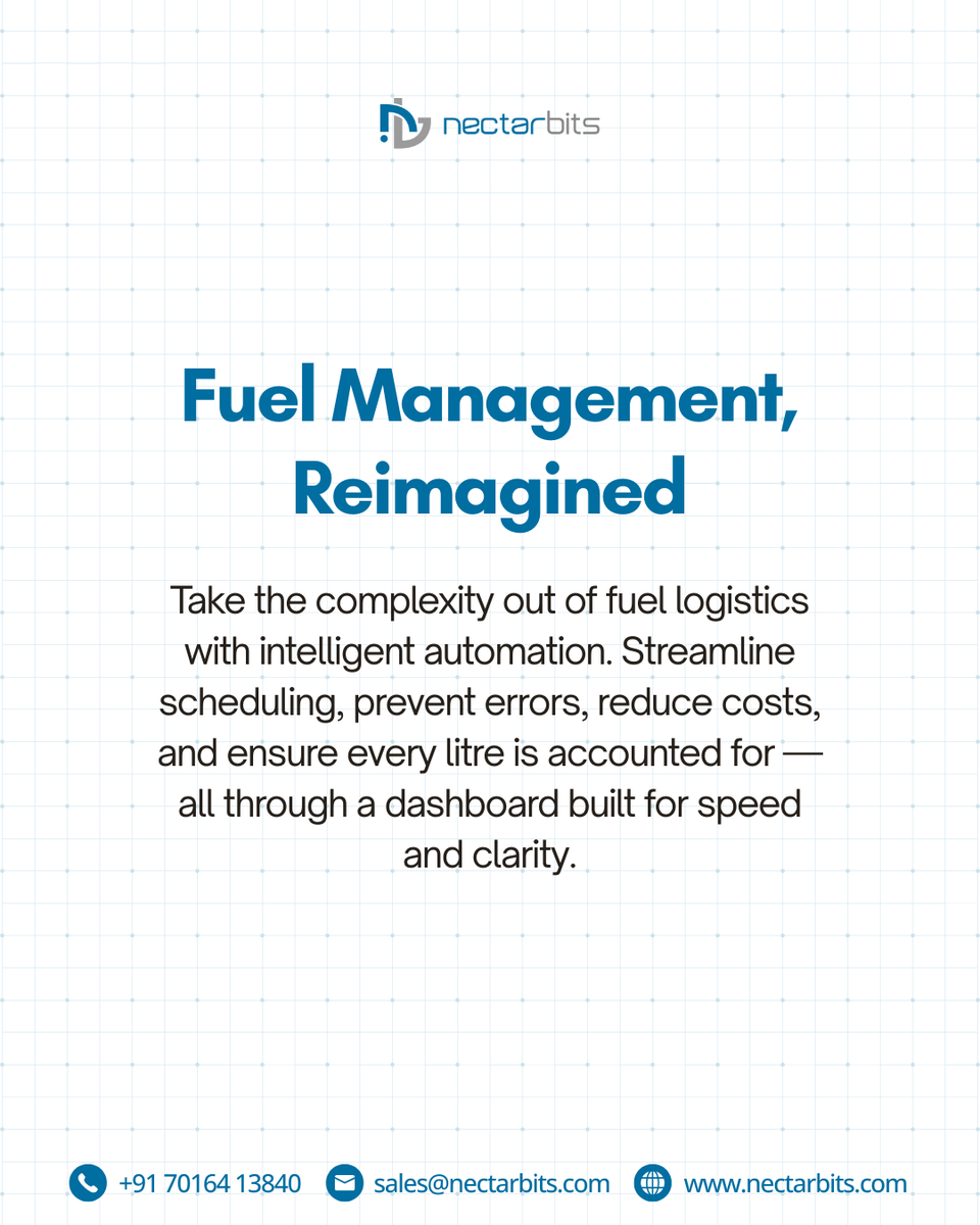 nectarbits's tweet image. Automate your fuel logistics — track, deliver, and bill with unmatched accuracy and speed. ⛽⚙️
#FuelDeliverySolution #FleetTracking #LogisticsApp #OnDemandFuel #Nectarbits
