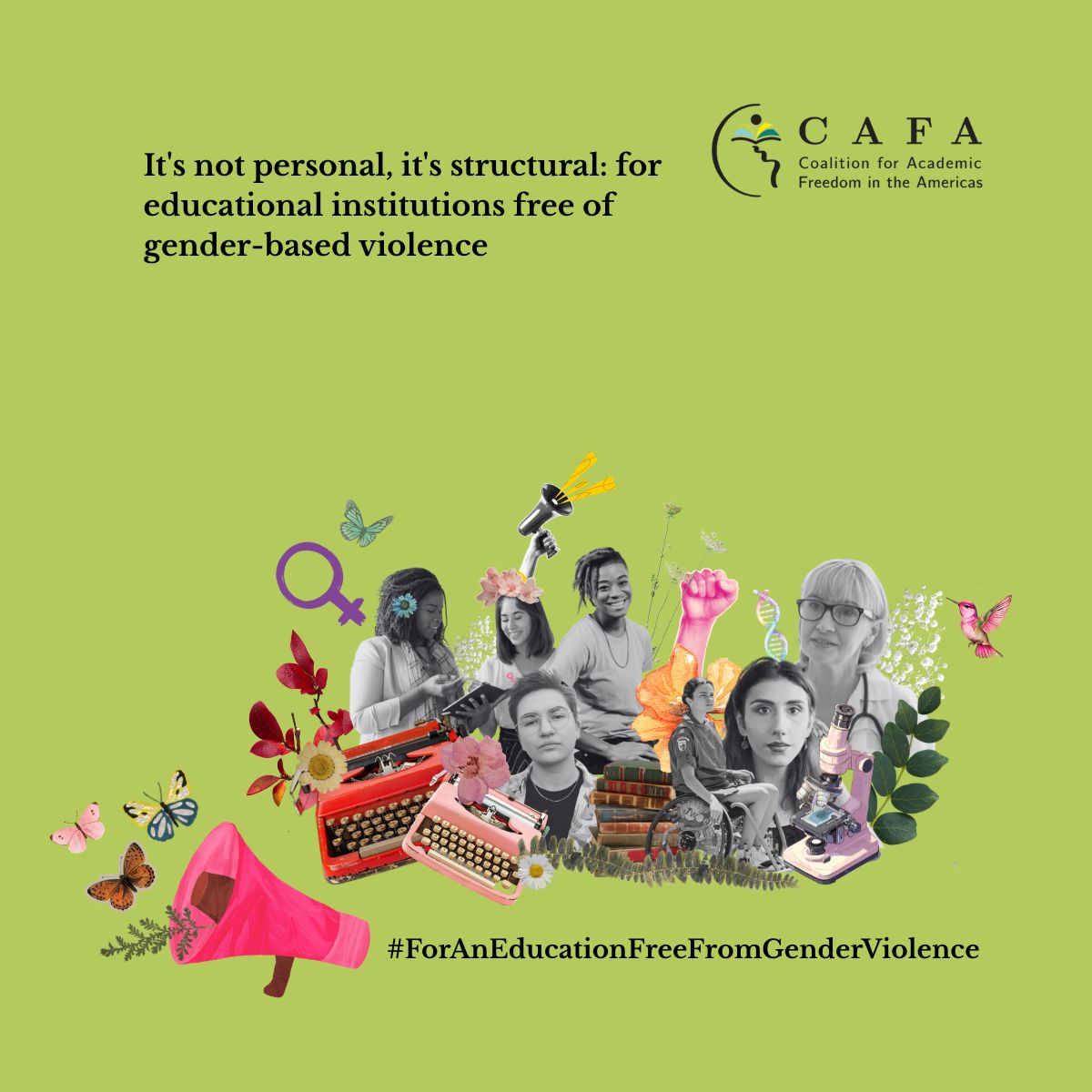 Today, the International Day for the Elimination of Violence against Women, we launch the campaign:
👉🏾 IIt's not personal, it's structural: for educational institutions free of gender-based violence.
 #ForAnEducationFreeFromGenderViolence
cafa-claa.org/cafa-launches-…

<a href="/UN_Women/">UN Women</a>