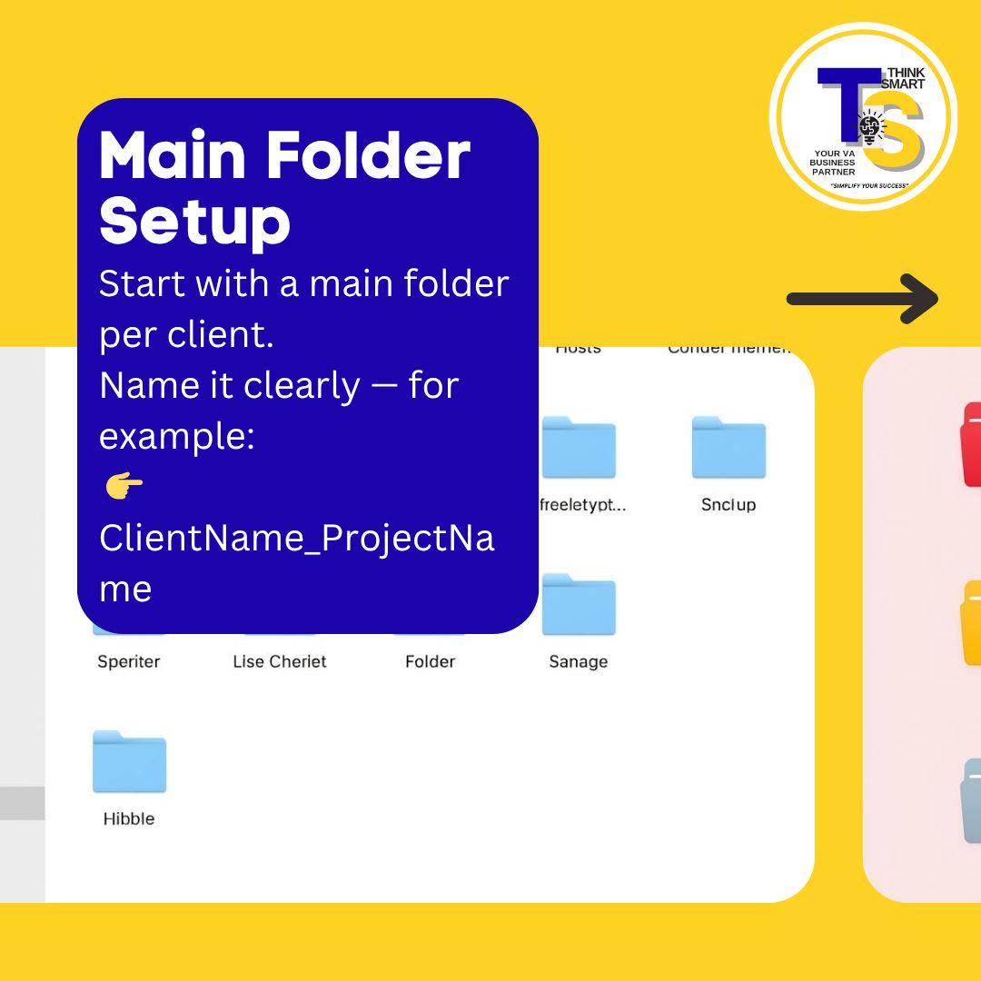 ElgeDelaCruz617's tweet image. &quot;If you love order as much as I do, you’ll love this!
Here’s my simple client folder setup that saves me hours.&quot;

#OrganizationTips #VirtualAssistant #WorkSmart #ThinkSmartVA