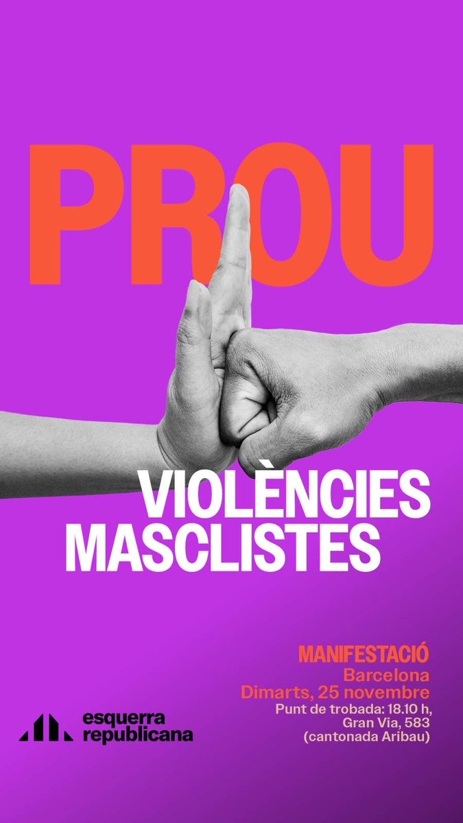 Per les dones que planten cara davant les violències masclistes. Però sobretot per aquelles que no ho poden fer. Per totes elles continuem treballant, sentint-nos orgulloses de #Catalunya, que ha liderat la conquesta de drets arreu d’Europa. Encara amb molt per fer. #25N
