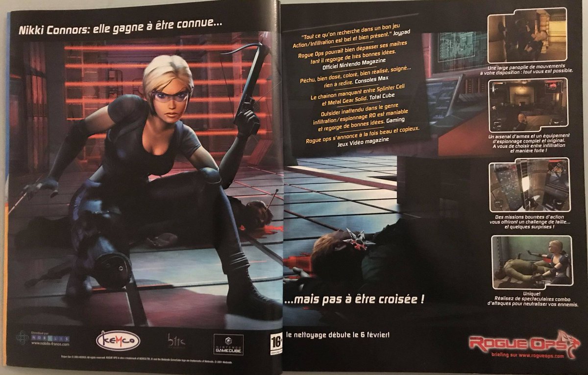 AllmightoFranky's tweet photo. La publicité papier du jour spécial #GameCube,bonjour!Pubs dans les pages du #NLMO de début 2004!#XIII le jeu,#LesSims permis de sortir,#RogueOps et #Conan au programme,pas mal non? #retro #retrogaming #oldschool #culturepub #2000s https://t.co/5lUdWAV69q