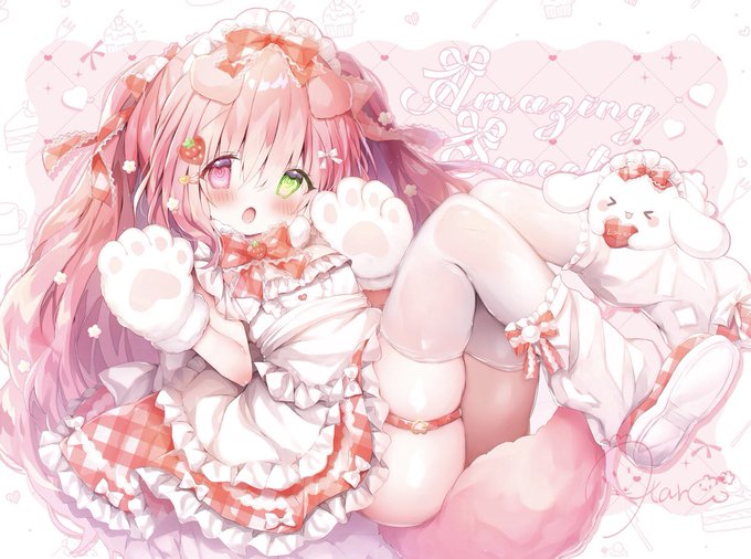 Vはるいちごもふもふメイドさんver. 🐶🍓🌸(あめいぬもいるよ!) 