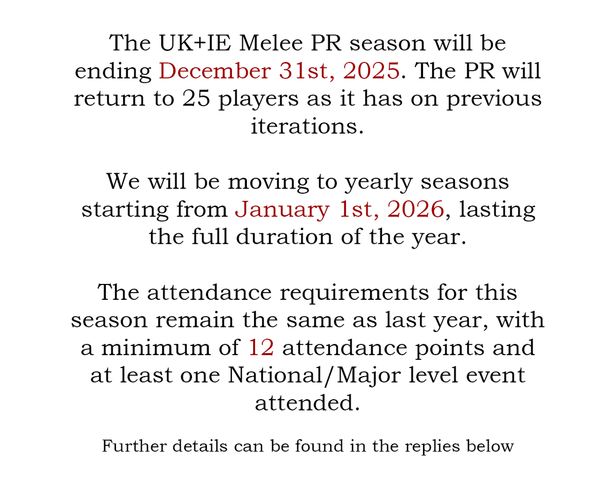 MeleeUK's tweet photo. An update regarding the UK+IE Power Ranking 2025:

1/3 https://t.co/KXW8VtfCyB