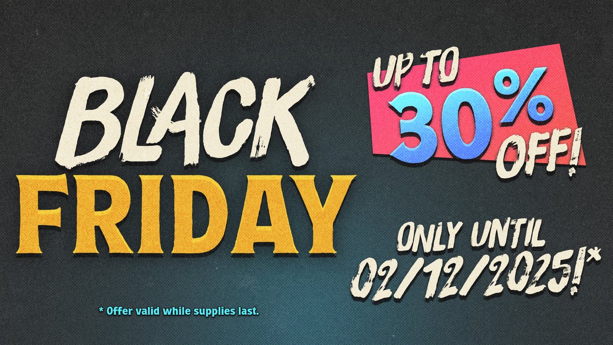 Black Friday is coming to Ankama Shop!

Until December 2nd, enjoy sales of up to 30% on a selection of items.

It's the last big sale before the holidays!

🔗ankama-shop.com/en/hot-deals