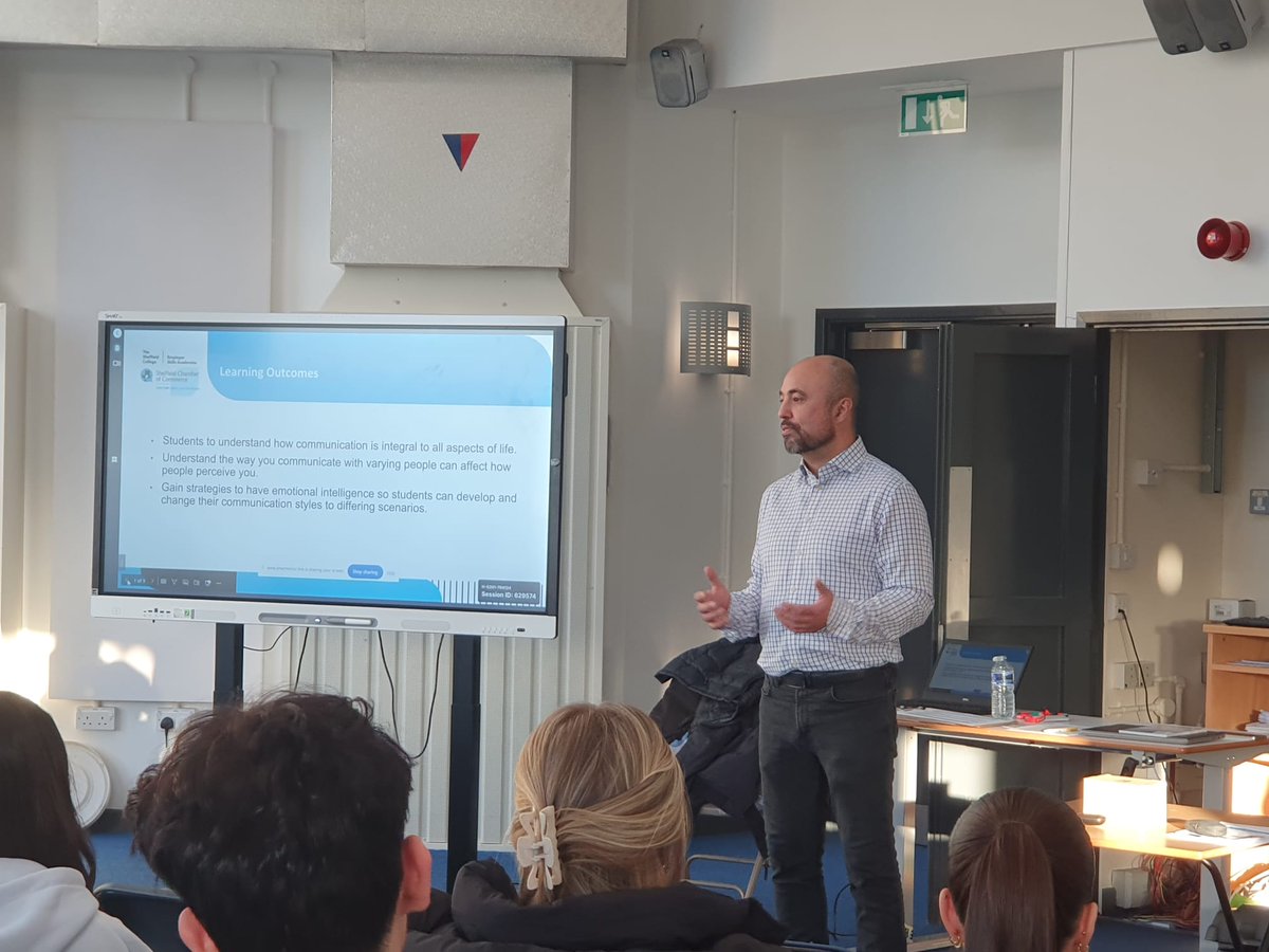 This time last week we were at the Hillsborough Campus of <a href="/sheffcol/">The Sheffield College</a> for the Employer Skills Academy, a partnership between us &amp; <a href="/sheffcol/">The Sheffield College</a>

We were delighted to welcome John Bradley from The Oratory Studio spoke with the students about personal communication and interaction skills