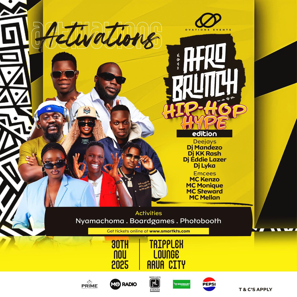 Arua City, are you ready for the Hip-Hop Hype Edition. 
This Saturday we turn Tripplex Lounge into the home of vibes, beats and good energy. 
#AfroBrunchArua