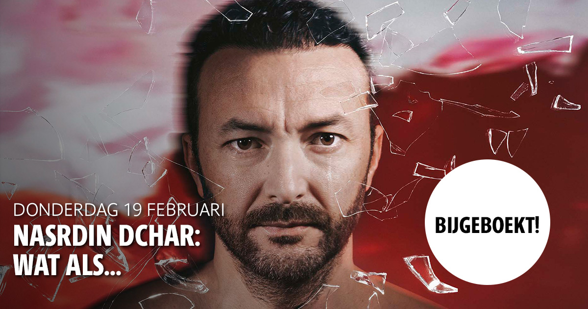 Donderdag 19 februari: Nasrdin Dchar bijgeboekt! In Wat als… neemt Dchar jullie mee op een soms hilarische en beklemmende reis door het spookhuis in zijn hoofd. Want waar moeten we echt bang voor zijn en wat komt heus wel goed? Tickets via kloosterwoerden.nl #NasrdinDchar