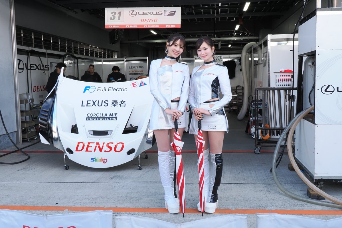 yamachan415's tweet image. 2025.11.16 スーパー耐久Rd.7 富士 
決勝日PW 

#新谷桐子 (@touko19931122) さん 
#桐生もえこ (@mamimumemoepii) さん 

#apr 
#LEXUS 
#DENSO