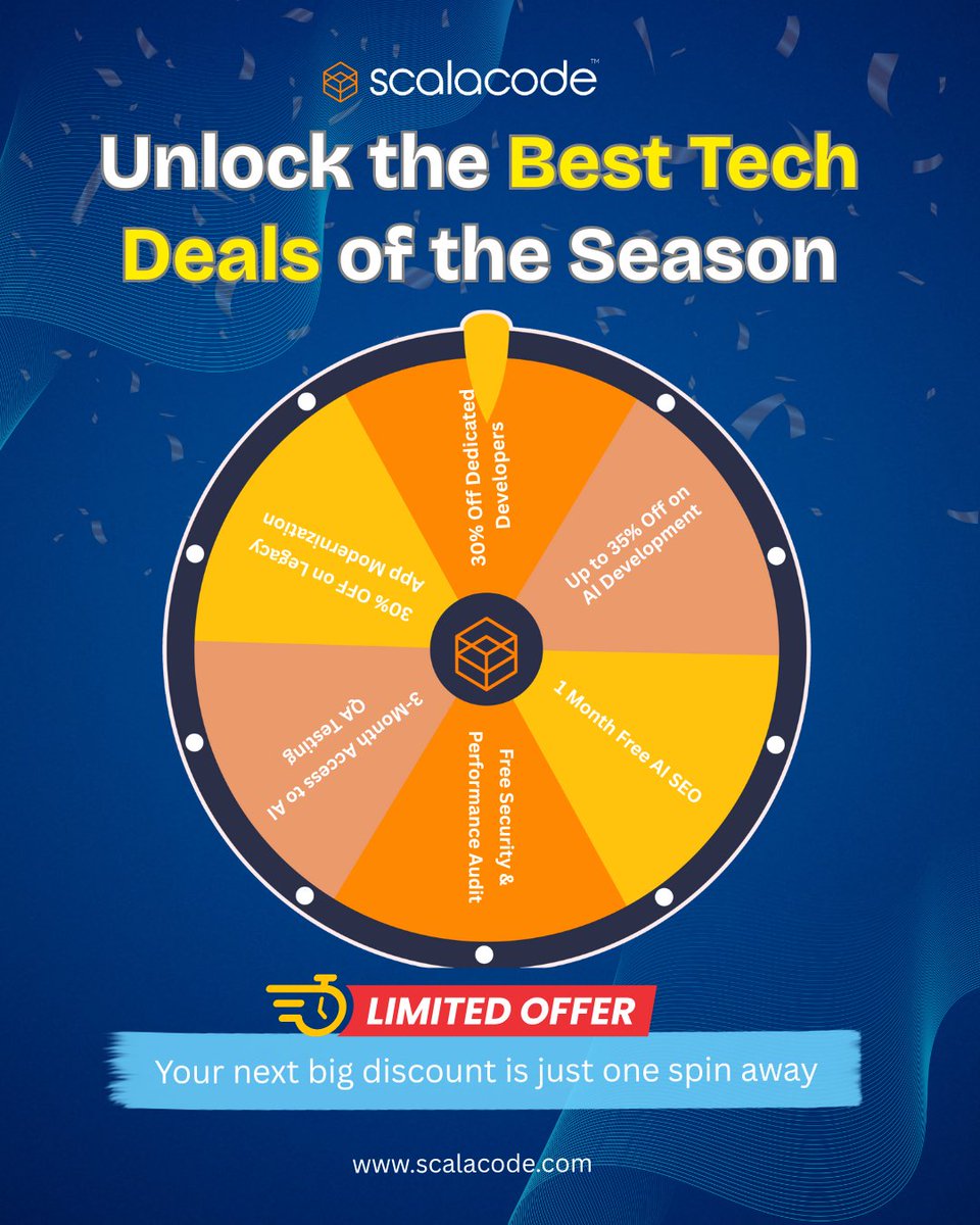 scala_code's tweet image. The biggest tech savings of the year are LIVE!
AI, app modernization, dev teams, QA &amp;amp; AI SEO — all at Black Friday + Cyber Monday prices.

Scale smarter, spend less.

👉 scalacode.com/scalacode-offe…

#BlackFridayDeals #CyberMondaySale #ScalaCode