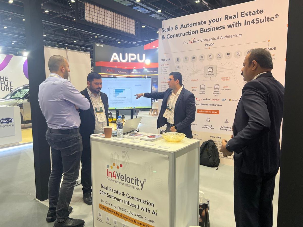 in4velocity's tweet image. @Big5Exhibitions is buzzing — our stand is packed with #Developers, #Contractors, Asset Owners, Co-Living, Retail &amp;amp; Industrial Operators exploring In4Suite®: one AI+BI ERP for #RealEstate &amp;amp; #Construction.

Meet us at Za’abeel Hall 6 – Z6 H48.

Free pass: bit.ly/4p5imib