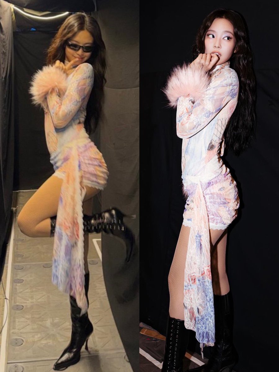 jenfilesx's tweet image. JENNIE body looks so good in this dress omg