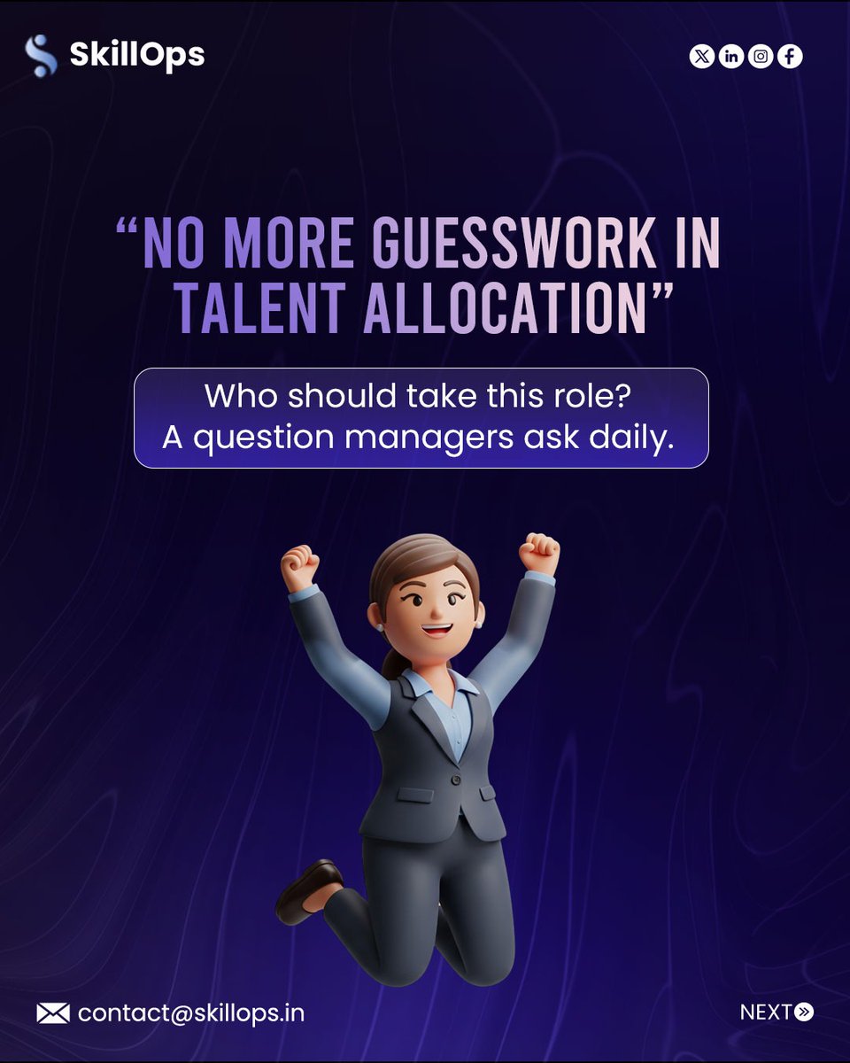 skillops_ai's tweet image. Finding the right talent doesn’t have to be complicated. 
SkillOps.ai highlights perfect fits with transparent match percentages — helping teams allocate smarter .

#SkillOpsAI #WorkforceOptimization #AIWorkforce #TalentDiscovery #CapabilityReadiness #FutureReadyTeams