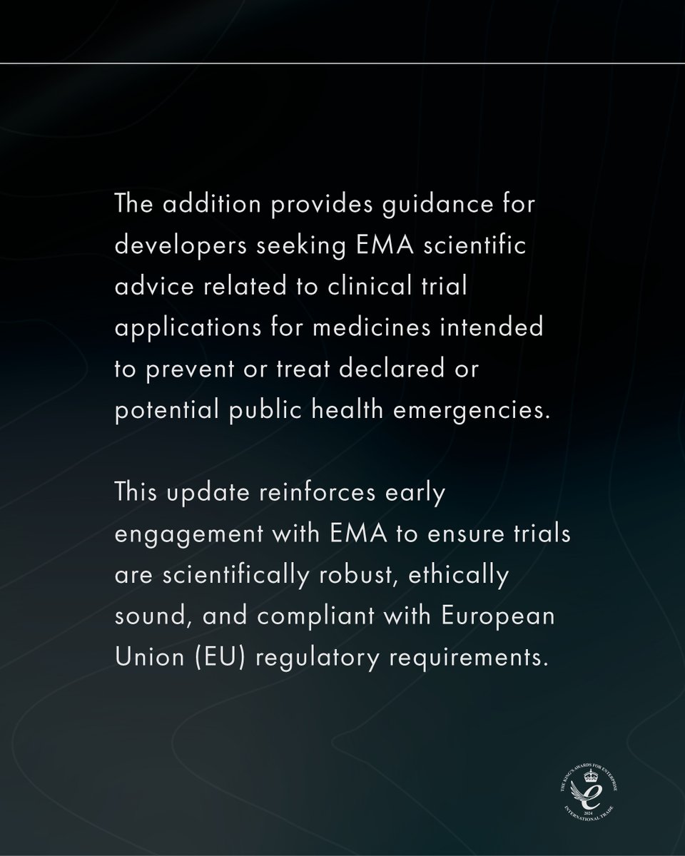 scendea's tweet image. The @EMA_News has updated its Clinical Trials in Human Medicines overview to add a new section on Scientific advice for public health emergencies and threats.
-
Book a consultation with Scendea’s experts today: scendea.com/contact
-
#drugdevelopment #regulatoryaffairs