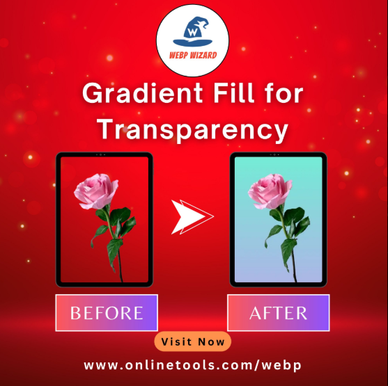 WebpWizard's tweet image. Fill the alpha channel with a linear gradient for a smooth, blended transition.  
Try our tool - onlinetools.com/webp/fill-webp… 
#browserling #WebP #GiftToNature #WebDesign #explorepage #jjk267 #SEO #WebOptimization #DNC2024 #TheyCallHimOG #OnlineTools #x #LA28 #IndustryHBO