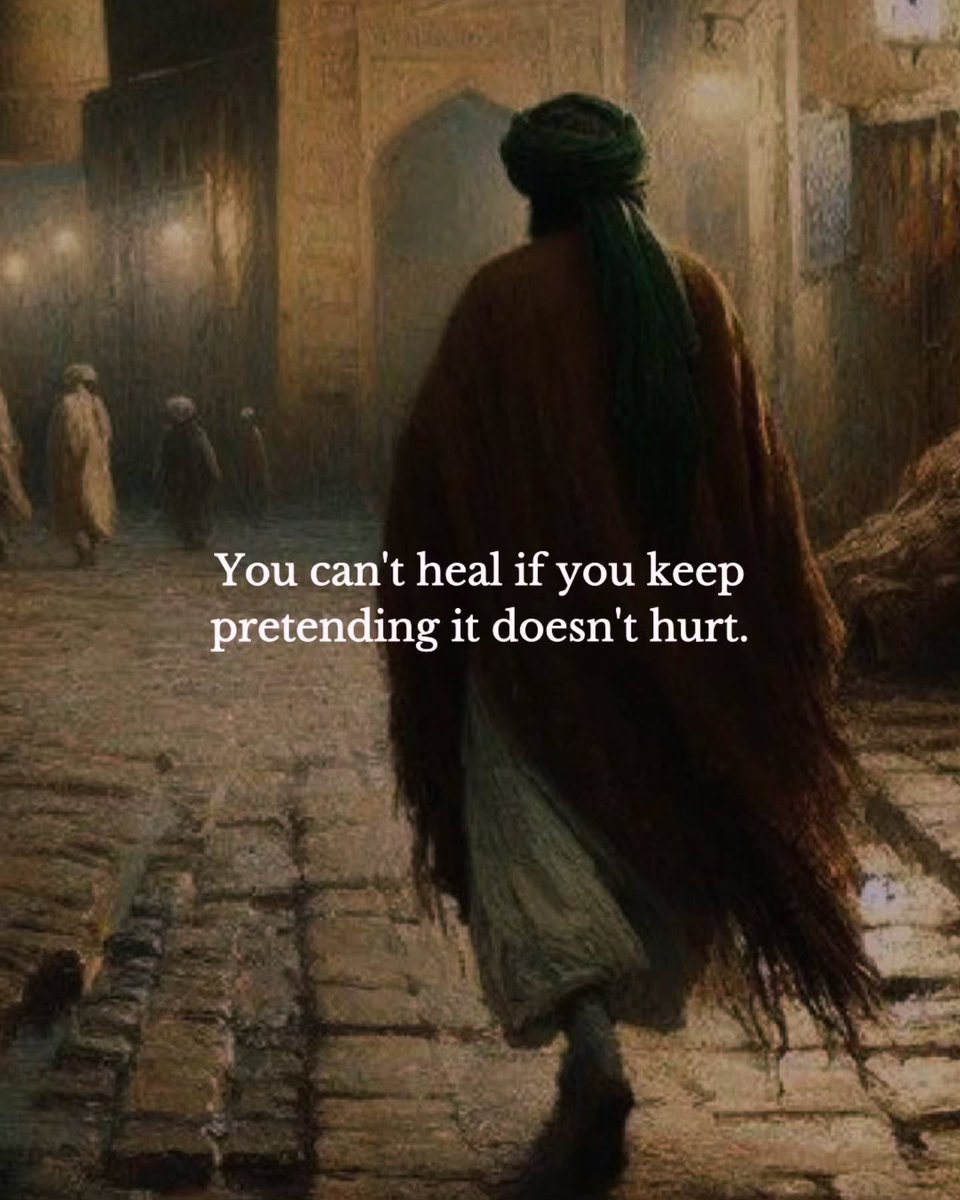 لاتستطيع التشافي إذا مازلت تتظاهر بأنك لم تنجرح 🤚🏼🤚🏼