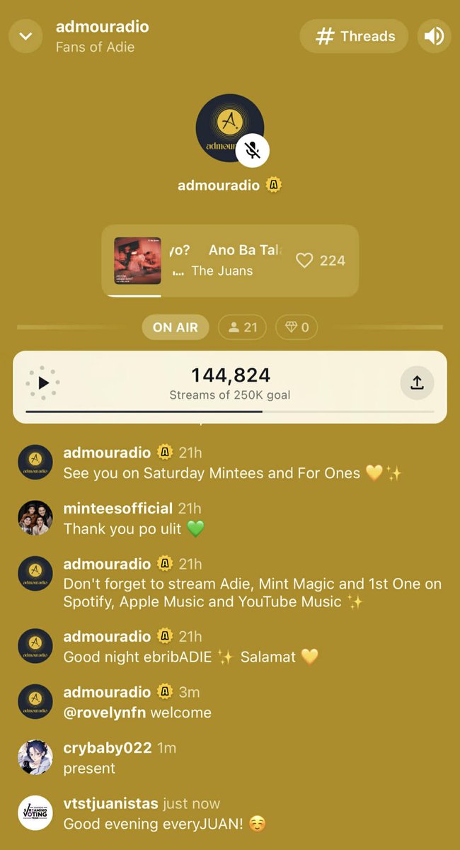 Juanistas_VTST's tweet image. @ADmemoir_ is now ON Air!   

Join us on @STATIONHEAD for our Streaming Collaboration Party at 8:00PM-11:00PM PHT!  

🔗: stationhead.live/admouradio 

@TheJuans_BAND #TheJuans @Adadieee #ADMOURe @mikbrentpurple #MikBrent