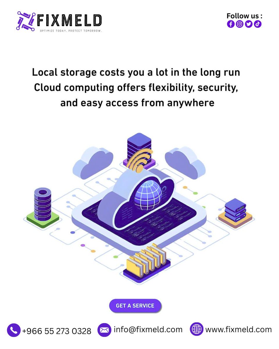 fixmeld's tweet image. Local storage becomes expensive over time. Cloud computing offers flexibility, security, and instant access from anywhere.
FIXMELD provides scalable and secure cloud solutions to help your business grow smarter and faster.

#CloudComputing #ITSolutions #Fixmeld #TechSupport