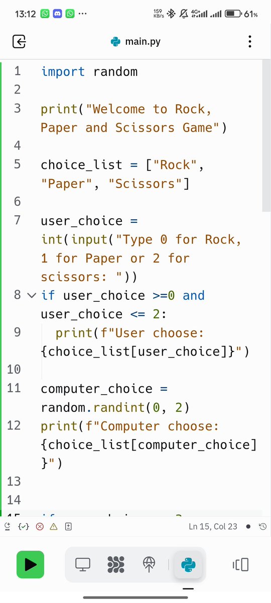 MishpointerC's tweet image. 100 Days of python coding 
Day 4 completed
#100daysofcodingchallenge 
#100DaysOfCode
@LondonAppBrewer