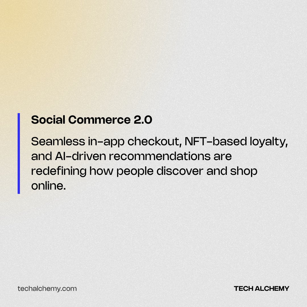 TechAlchemy's tweet image. From AI-driven content to AR-powered experiences and tight-knit micro-communities, the game is changing fast.
#TechTuesday #SocialMediaTrends #futureofsocial