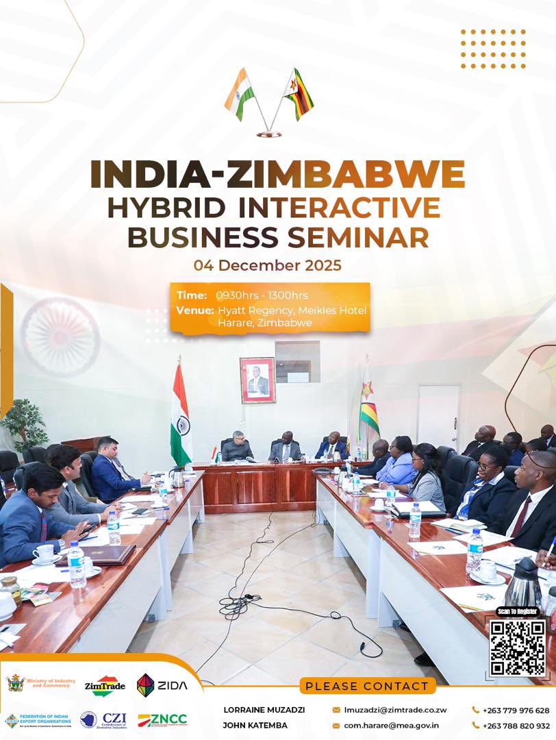 ZimTradeAlerts's tweet image. Join us for the #zim🇿🇼 - #India 🇮🇳 business forum! This is your chance to understand how to source and export to India. Details below! 
#EneegizingExports