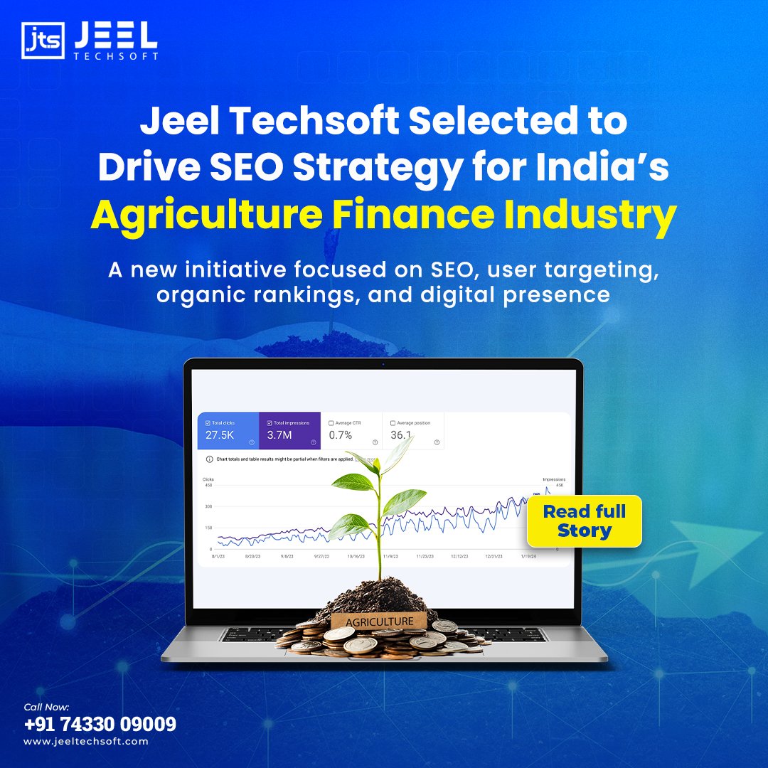 JeelTechsoft's tweet image. #JeelTechsoft partners with a leading Agri Finance brand to boost digital visibility and long term #SEOgrowth 🚀
Pushing smarter, data driven search performance for the industry 🌱

Read more 👇
 jeeltechsoft.com/press-release/…

#SEOIndia #AgriFinance #DigitalMarketing #SEOSolutions