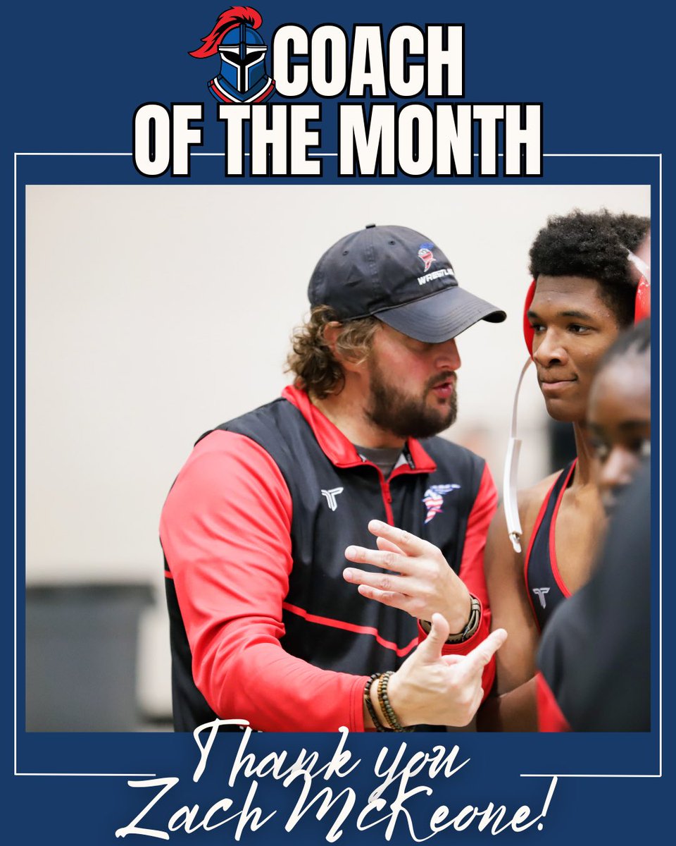 RICSAthletics's tweet image. Congratulations to our Coach of the Month, Raider Wrestling’s Zach McKeone! ➡️ riverwoodathletics.com/news/5b799a27-…