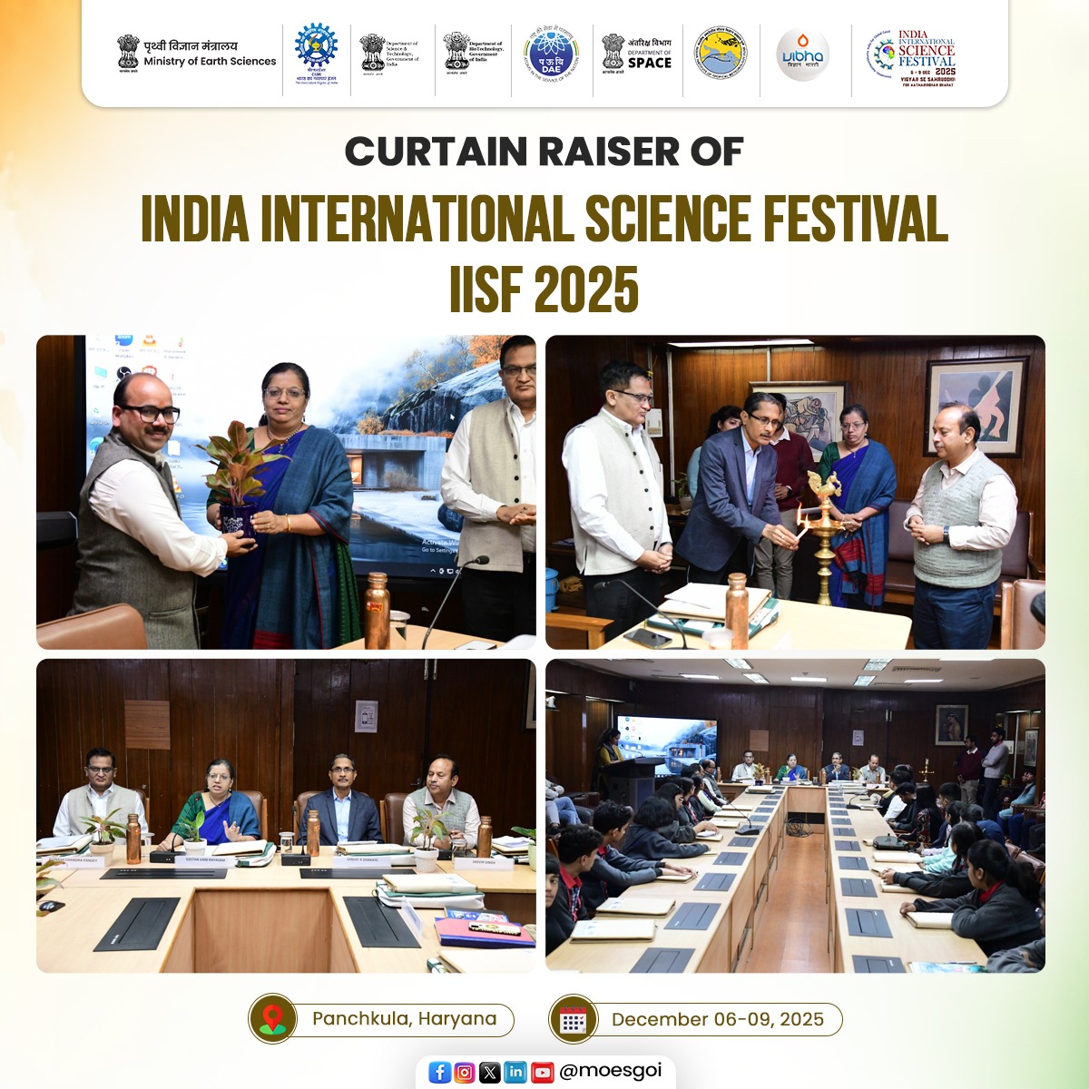 moesgoi's tweet image. In a nationwide outreach for IISF 2025, @CSIR_NIScPR, in collaboration with CSIR-NPL, hosted a special Curtain Raiser for the India International Science Festival 2025 on Janjatiya Gaurav Diwas, marking the beginning of India’s biggest celebration of science and innovation.

The…