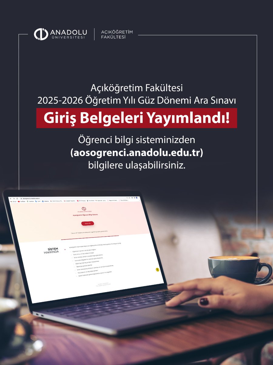 Anadolu Üniversitesi Açıköğretim Fakültesi tweet media