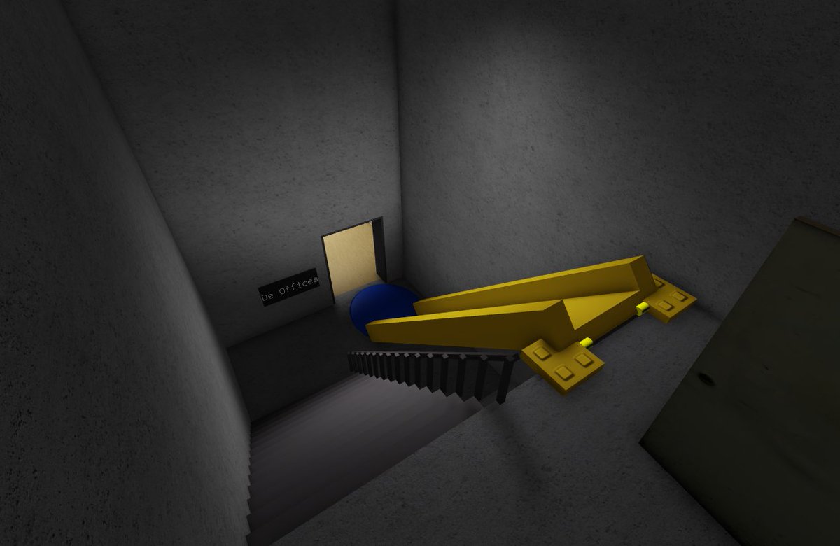 main staff man thought it would be a good idea to install a slide towards de offices