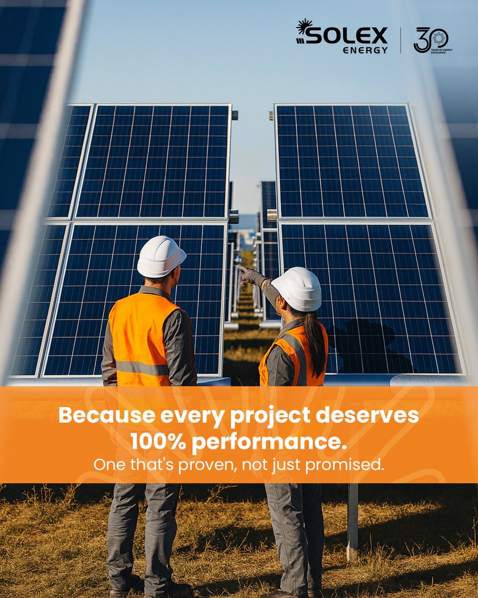 Solexenergyin's tweet image. You can’t engineer trust. You earn it, one project at a time.​
That’s why Solex modules don’t just perform in lab tests; they perform on real rooftops.​

#SolarPanel #SolexEnergy #SolarInnovation #SolarSolutions #SolarLeadership #SolarForFuture #SolarPower