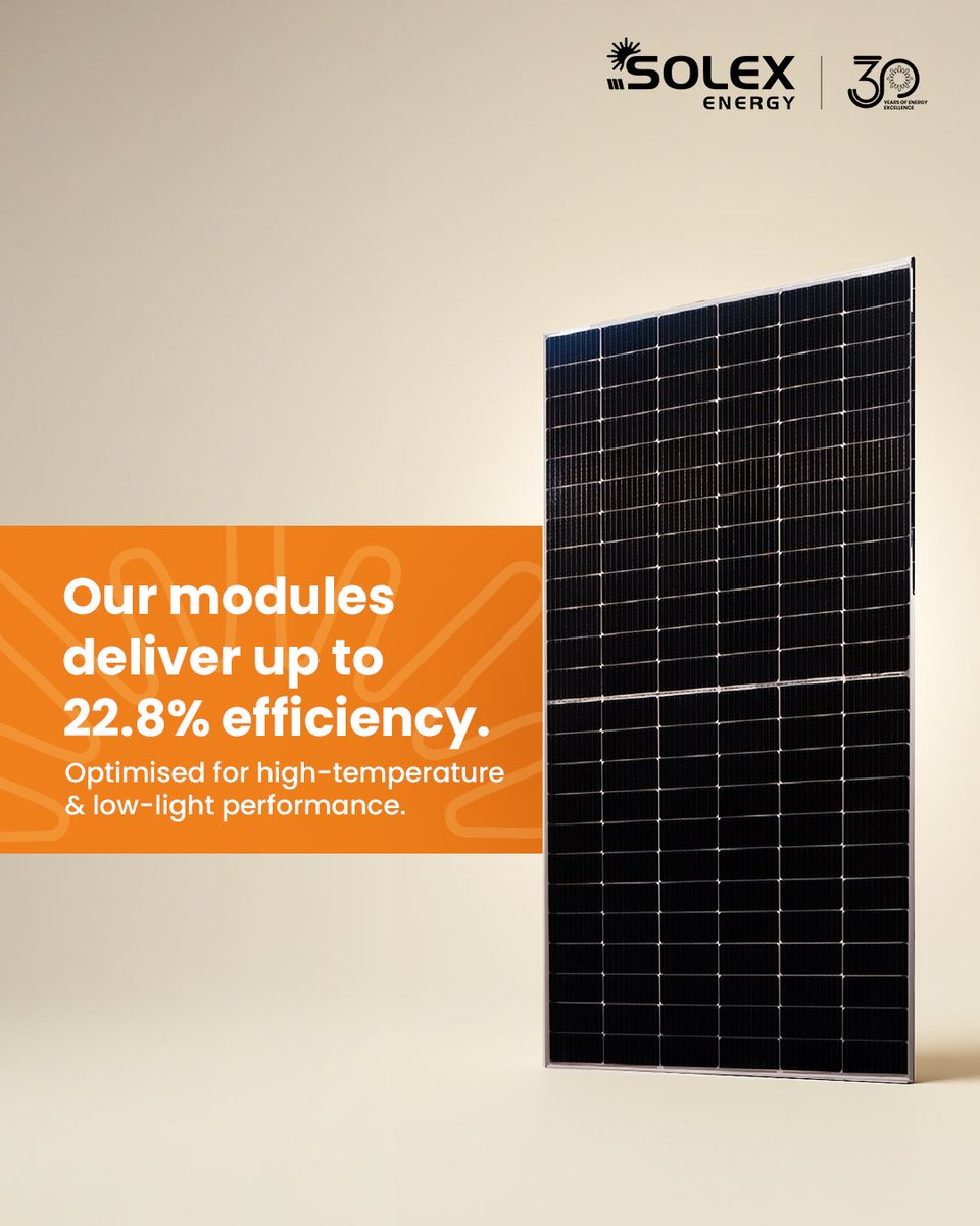 Solexenergyin's tweet image. You can’t engineer trust. You earn it, one project at a time.​
That’s why Solex modules don’t just perform in lab tests; they perform on real rooftops.​

#SolarPanel #SolexEnergy #SolarInnovation #SolarSolutions #SolarLeadership #SolarForFuture #SolarPower