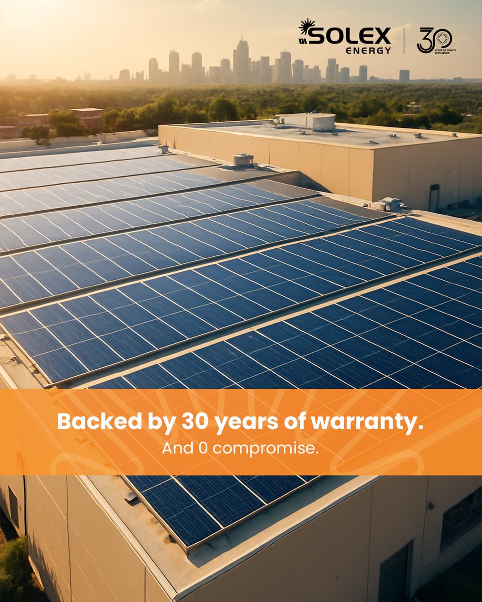 Solexenergyin's tweet image. You can’t engineer trust. You earn it, one project at a time.​
That’s why Solex modules don’t just perform in lab tests; they perform on real rooftops.​

#SolarPanel #SolexEnergy #SolarInnovation #SolarSolutions #SolarLeadership #SolarForFuture #SolarPower
