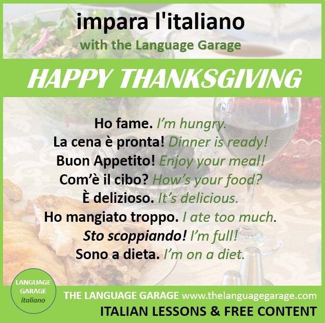 Language_Garage's tweet image. Happy #Thanksgiving from the Language Garage! Get on the road to speaking #Italian with us! thelanguagegarage.com/choose-your-la…