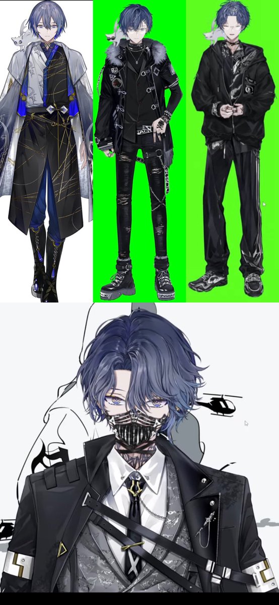 小柳ロウ 衣装まとめ (変身後、髪の毛差分等はなし)