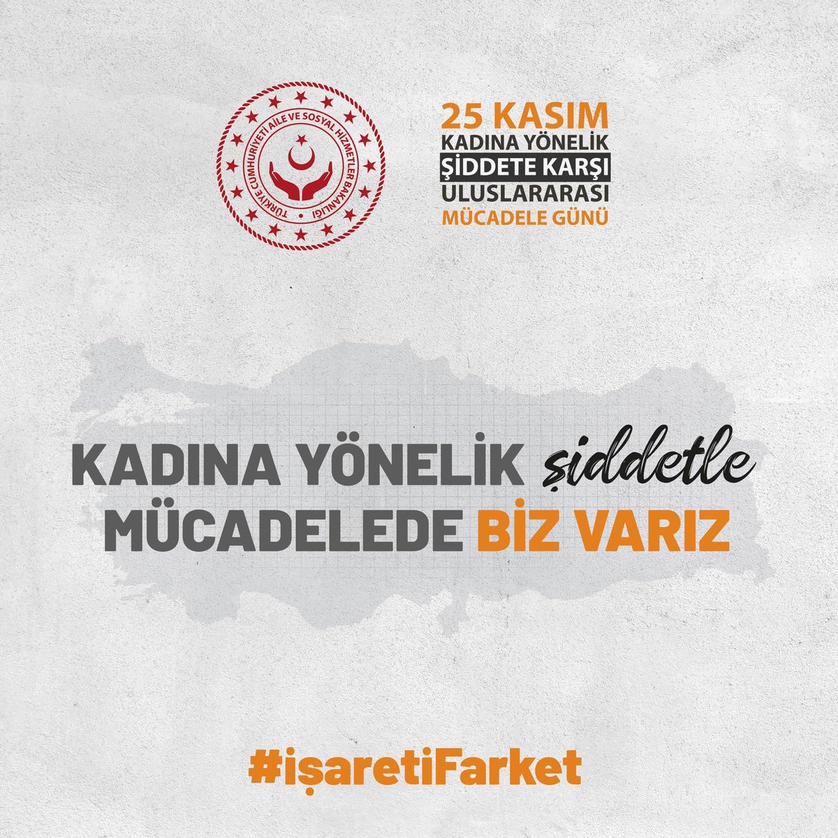 Kadına yönelik şiddetle mücadelede Biz Varız!
#işaretiFarket