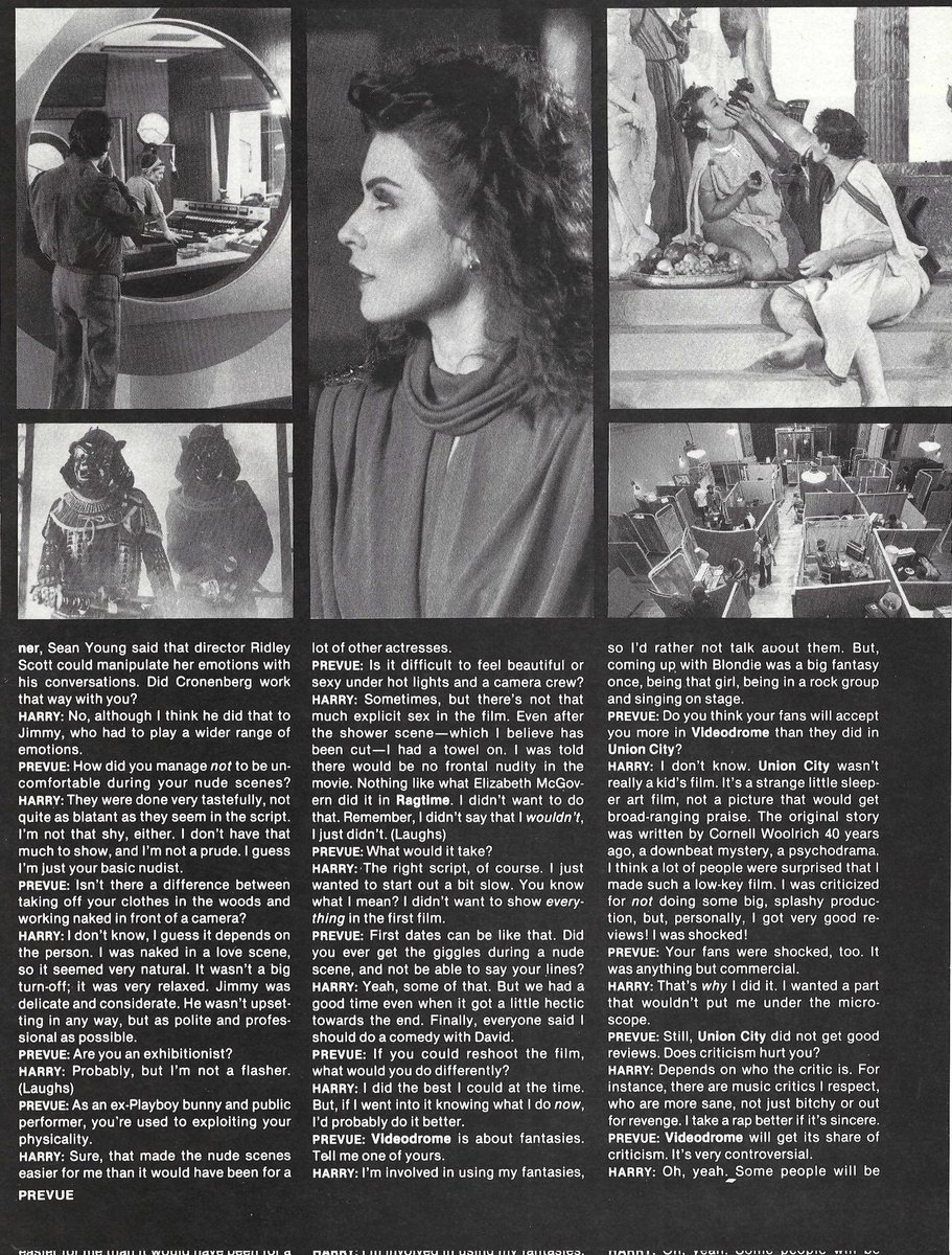 Debbie Harry interview from PREVUE RE: Videodrome 1/2 👇
